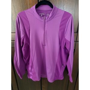 Antigua Apparel golf Dynamite Quarter Zip Purple Pullover Womens Size XL